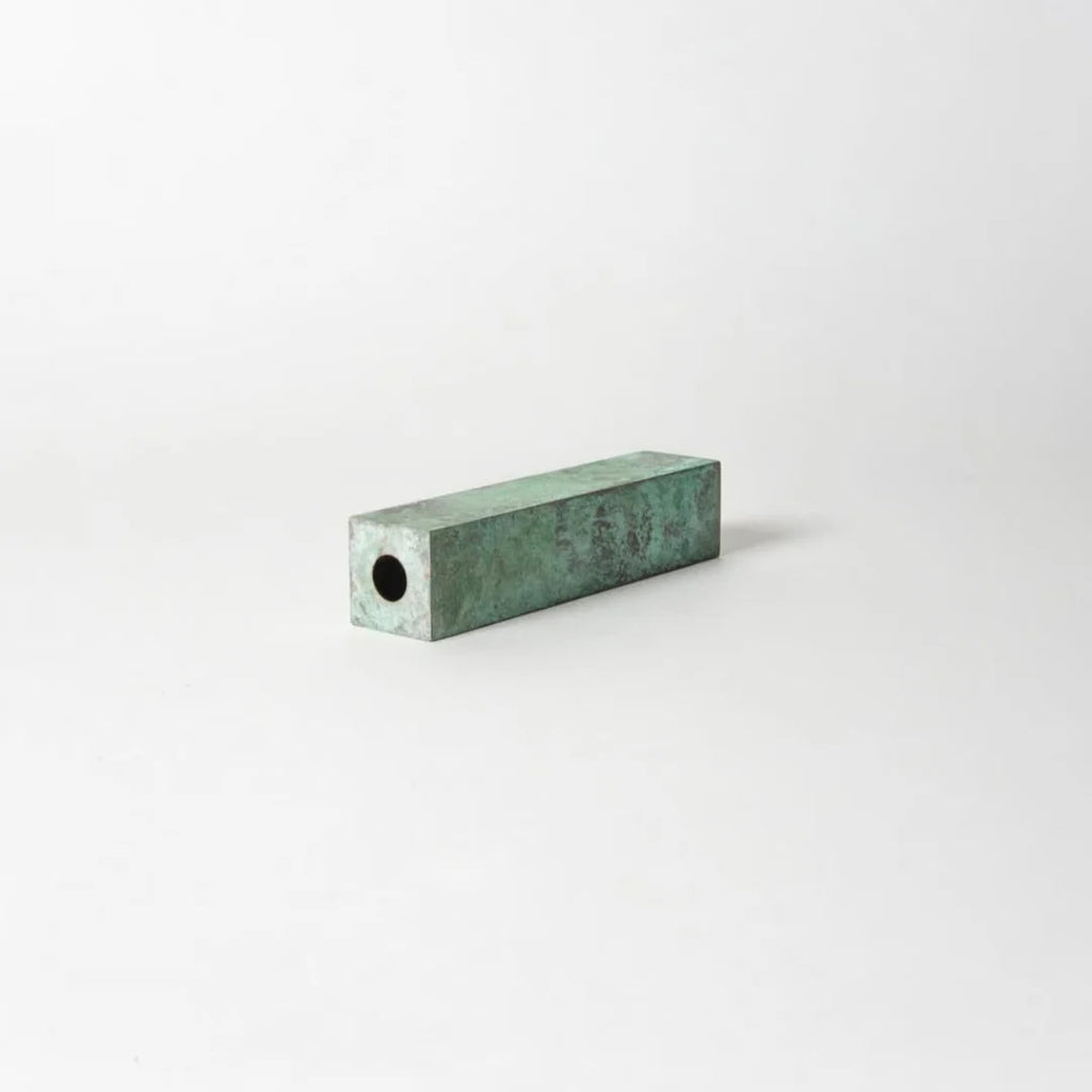 Ichi Flower Vase, Green Bronze