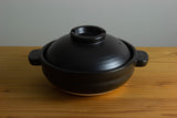 Kamoshika Donabe Clay Pot, Black