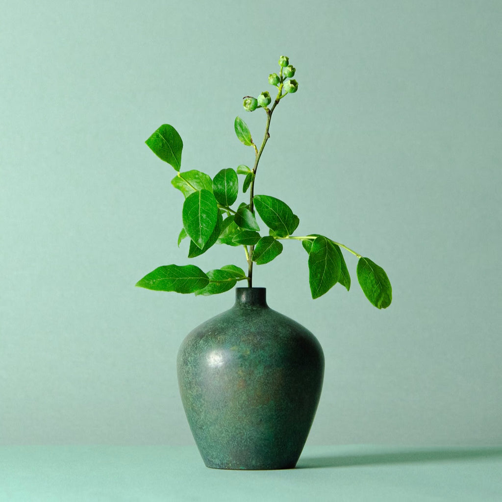 Za Flower Vase, Green Blue