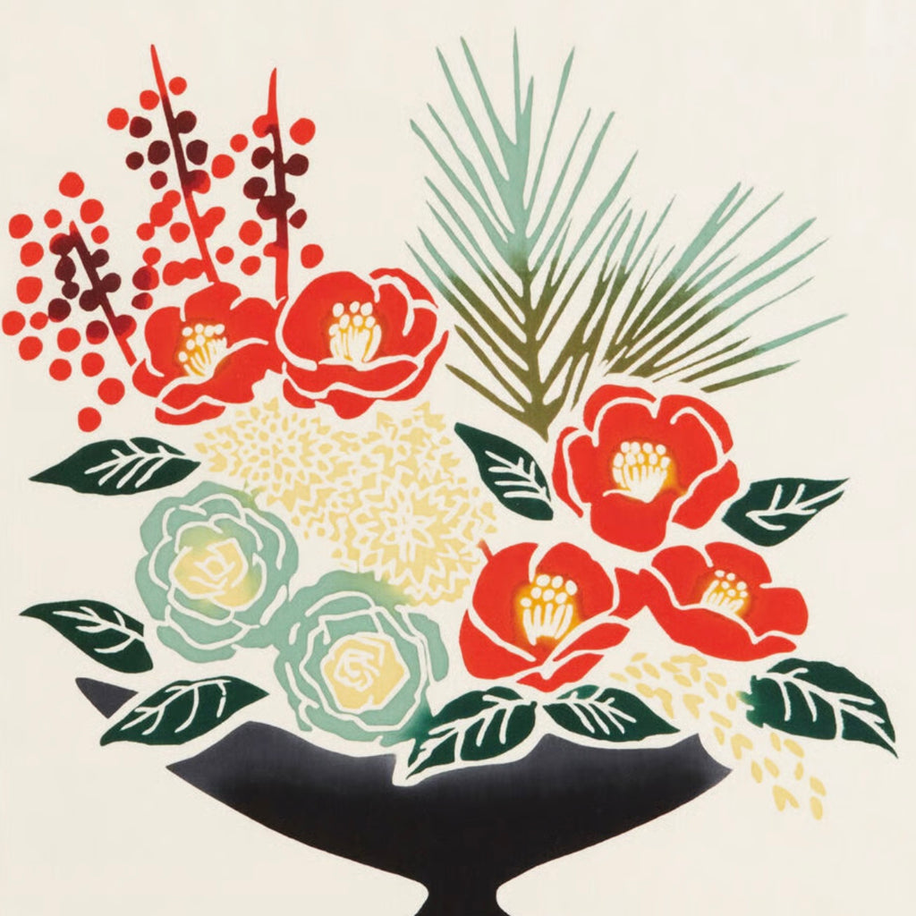 Nijiyura Tenugui, Ikebana