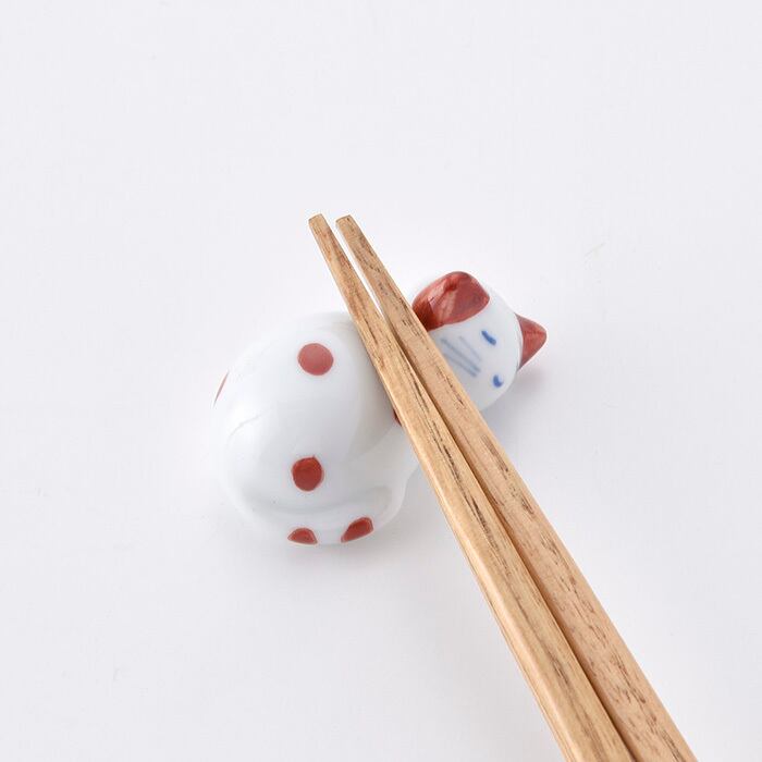 Hand-painted Chopstick Rest, Red Cat