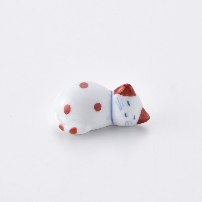 Hand-painted Chopstick Rest, Red Cat