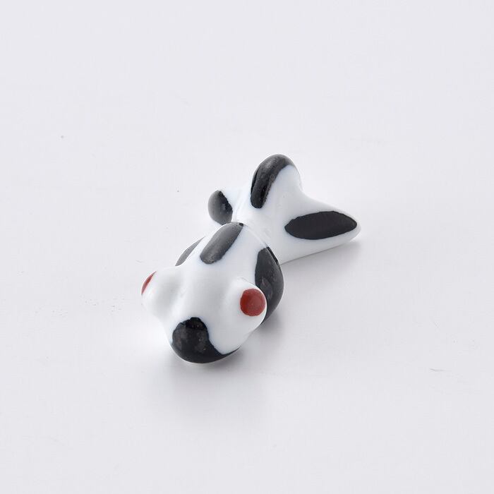 Hand-painted Chopstick Rest, Black Goldfish