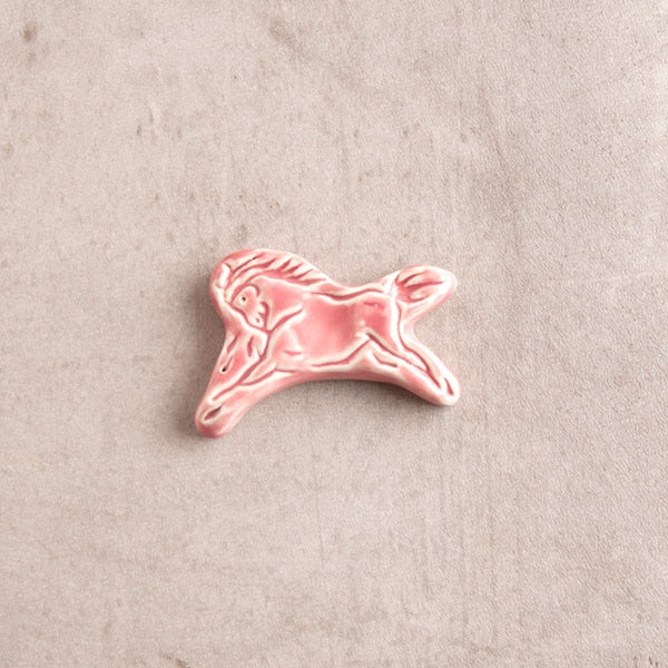 Running Horse Chopstick Rest, Pink