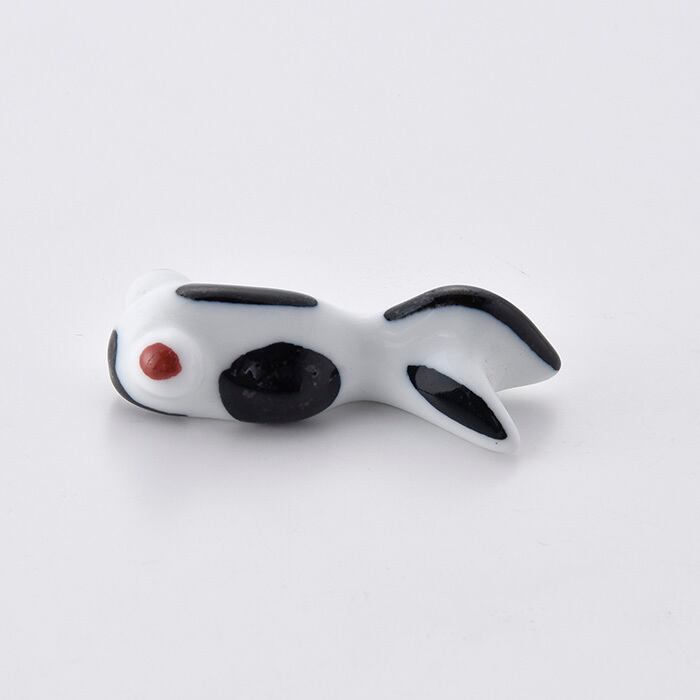 Hand-painted Chopstick Rest, Black Goldfish