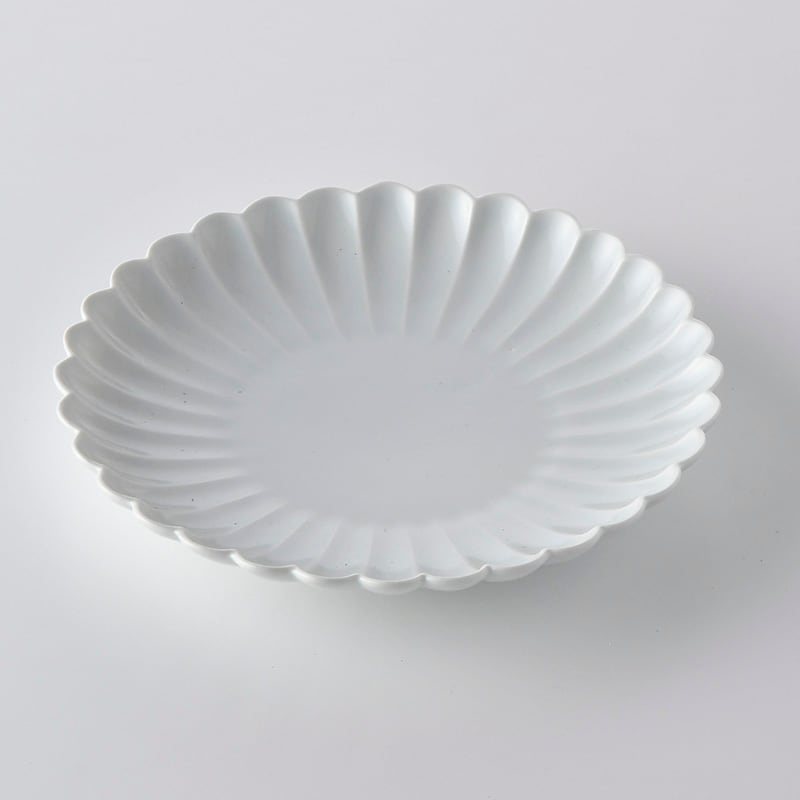 White Kikuko Plate, Large