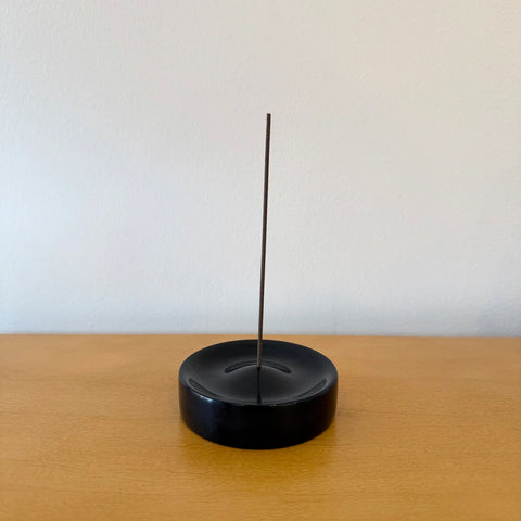 Binu Binu Marble Incense Holder, Black Marquina