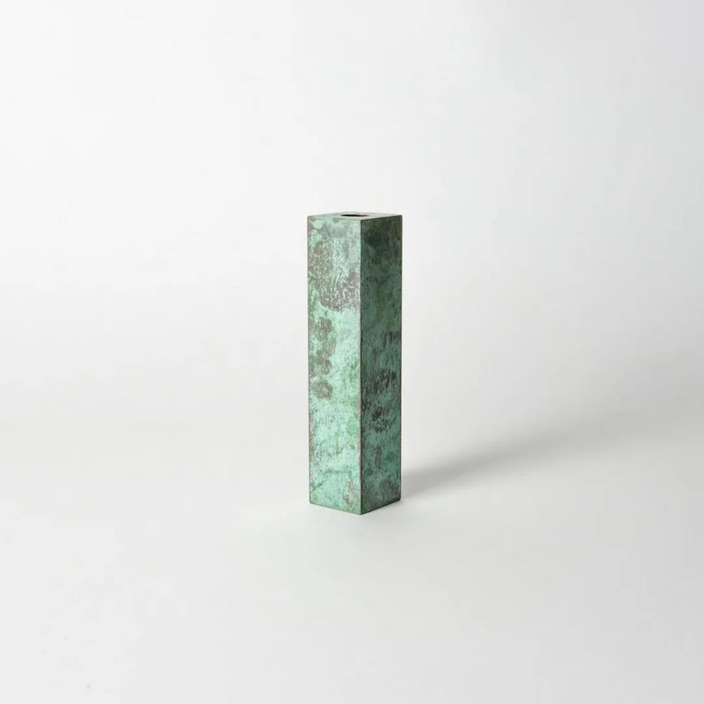 Ichi Flower Vase, Green Bronze