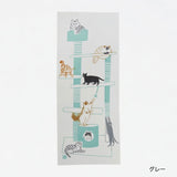 Nijiyura Tenugui, Cat Tower Gray