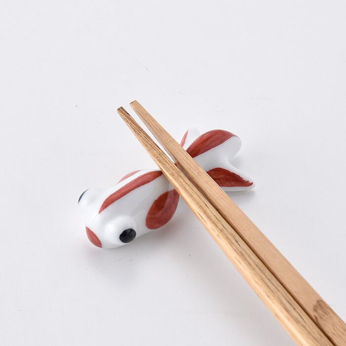Hand-painted Chopstick Rest, Red Goldfish