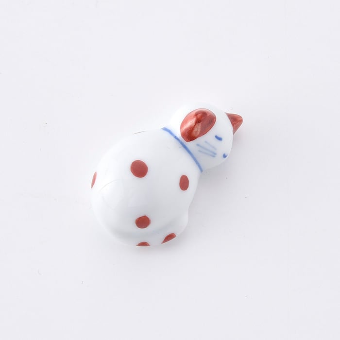 Hand-painted Chopstick Rest, Red Cat