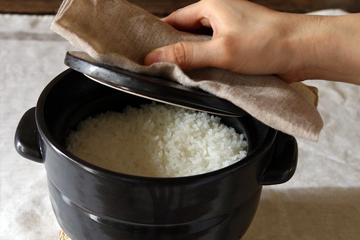 Kamoshika Donabe Rice Cooker, 3-Cup, Black