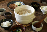 Kamoshika Donabe Rice Cooker, 3-Cup, White