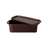 Small Ceramic Canister, Dark Brown