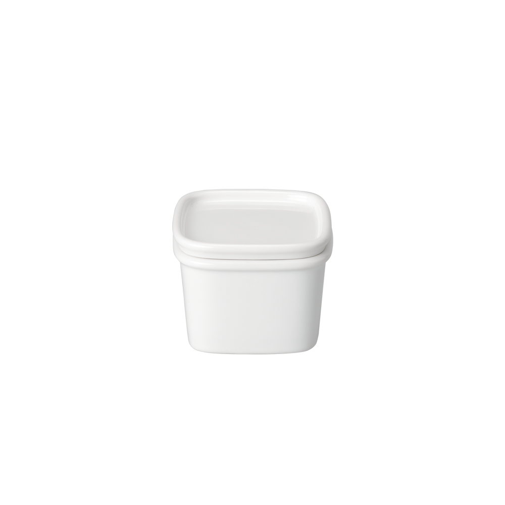 Mini Ceramic Canister, White