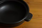 Kamoshika Donabe Clay Pot, Black