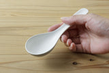 Kamoshika Ceramic Round Spoon, White