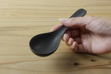 Kamoshika Ceramic Round Spoon, Black