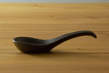 Kamoshika Ceramic Flat Spoon, Black