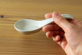 Kamoshika Ceramic Flat Spoon, White