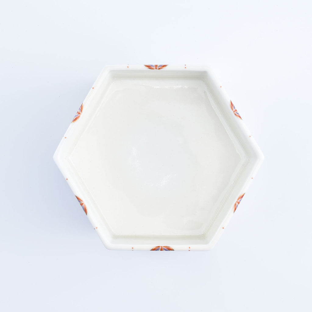 Yoraku Porcelain Box, Two Tier