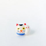 Ceramic Pin, Left Paw Lucky Cat