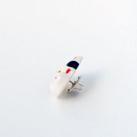 Ceramic Pin, Left Paw Lucky Cat