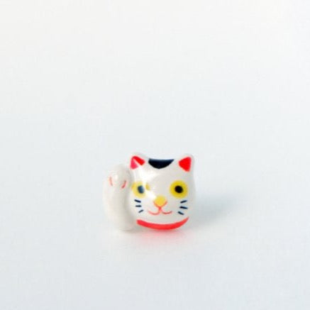 Ceramic Pin, Right Paw Lucky Cat