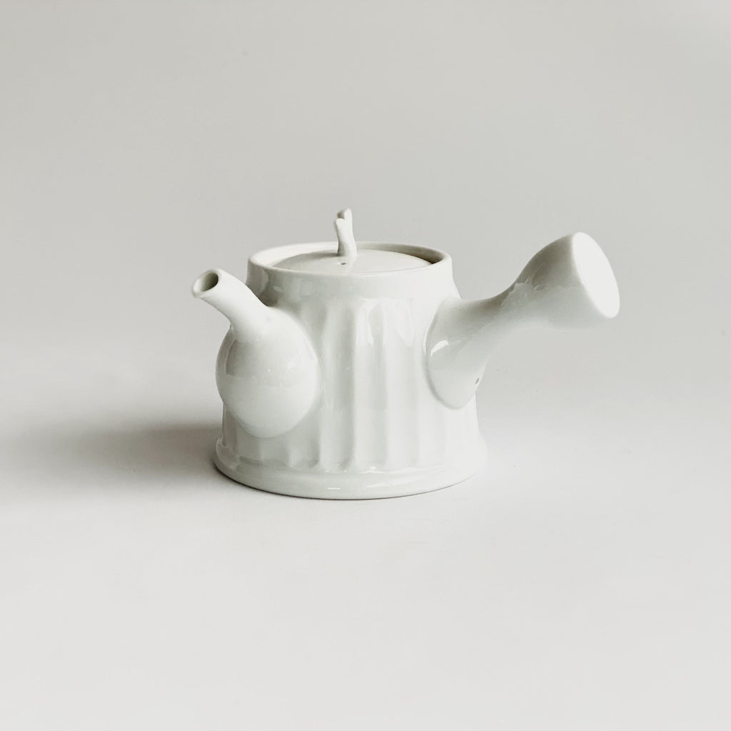 Kyusu Teapot, Milky White Glaze