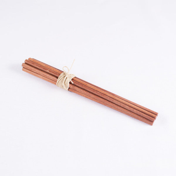 Contemporary Chinese Wood Chopsticks, Red Sandalwood, Set of 5 Pairs