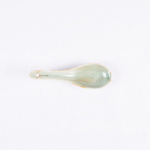 Jade Green Ceramic Spoons, Set of 4