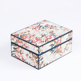 Japanese Washi Paper Jewelry Box, Orchid Garden