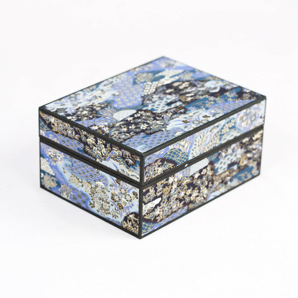 Japanese Washi Paper Jewelry Box, Japanese Garden