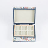 Japanese Washi Paper Jewelry Box, Orchid Garden