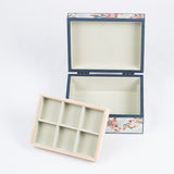 Japanese Washi Paper Jewelry Box, Orchid Garden