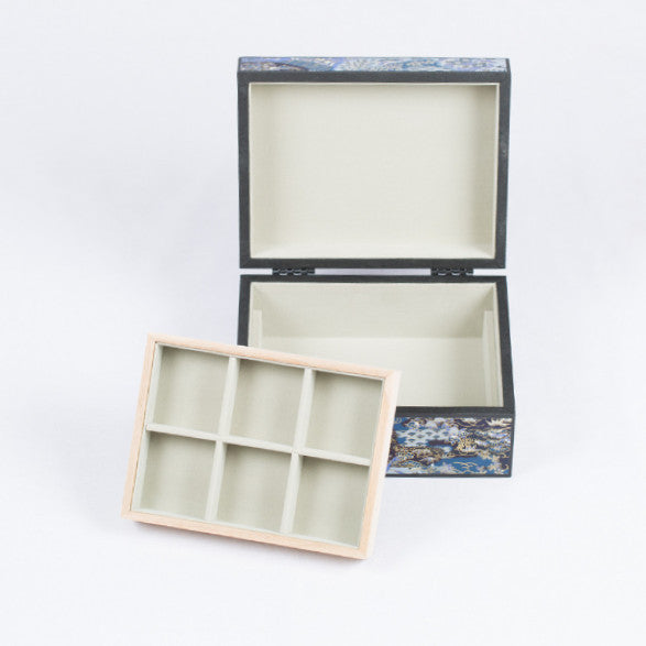 Japanese Washi Paper Jewelry Box, Japanese Garden
