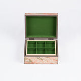 Japanese Washi Paper Jewelry Box, Gold Ribbon