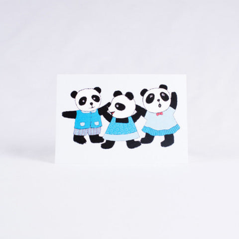 Pandorable Card, Three Pandas Card