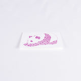 Pandorable Card, Purple Flower Print Panda Card