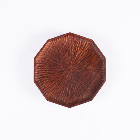 Small Polygon Walnut Plate
