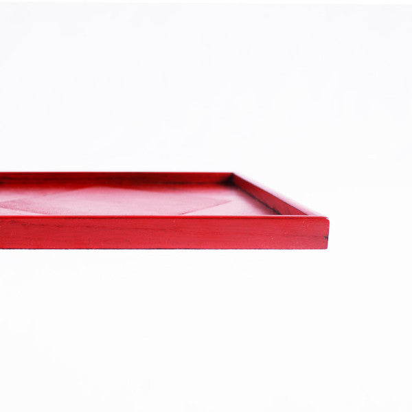 Lacquer Wood Tray, Red