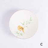 Hand-Painted Artisanal Chinese Plate, Bamboo with Bird