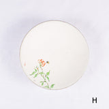 Hand-Painted Artisanal Chinese Plate, Red China Rose with Bee