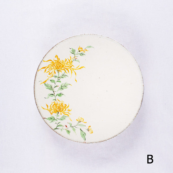 Hand-Painted Artisanal Chinese Plate, Chrysanthemum