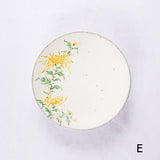 Hand-Painted Artisanal Chinese Plate, Chrysanthemum