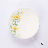 Hand-Painted Artisanal Chinese Plate, Chrysanthemum