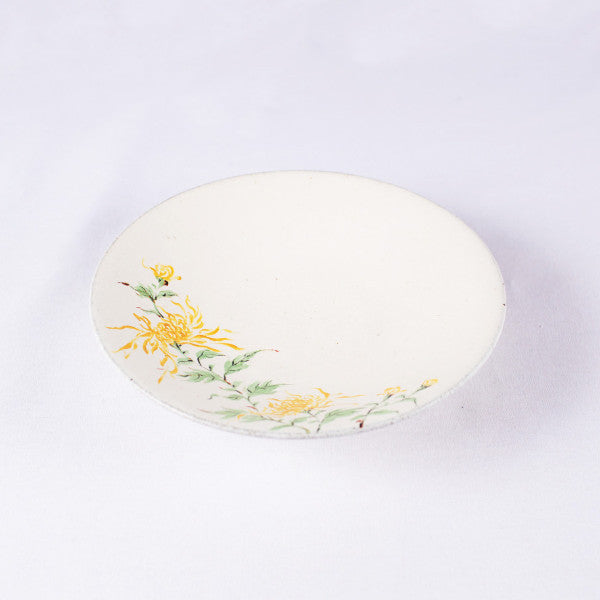Hand-Painted Artisanal Chinese Plate, Chrysanthemum