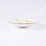 Hand-Painted Artisanal Chinese Plate, Red China Rose with Butterfly