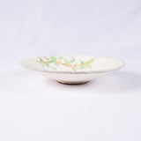 Hand-Painted Artisanal Chinese Plate, Laurel Flowers