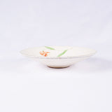 Hand-Painted Artisanal Chinese Plate, Red Tulip